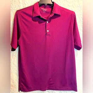 Greg Norman Men’s Short Sleeve Play Dry Polo Golf Shirt Size Medium Maroon
